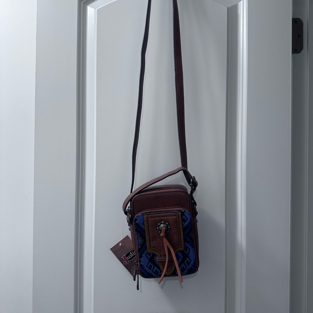 NWT Justin Boots Leather Crossbody Purse - Picture 9 of 9